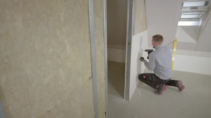 partition wall, inner wall, installation, trennwand, innenausbau, sonorock, germany