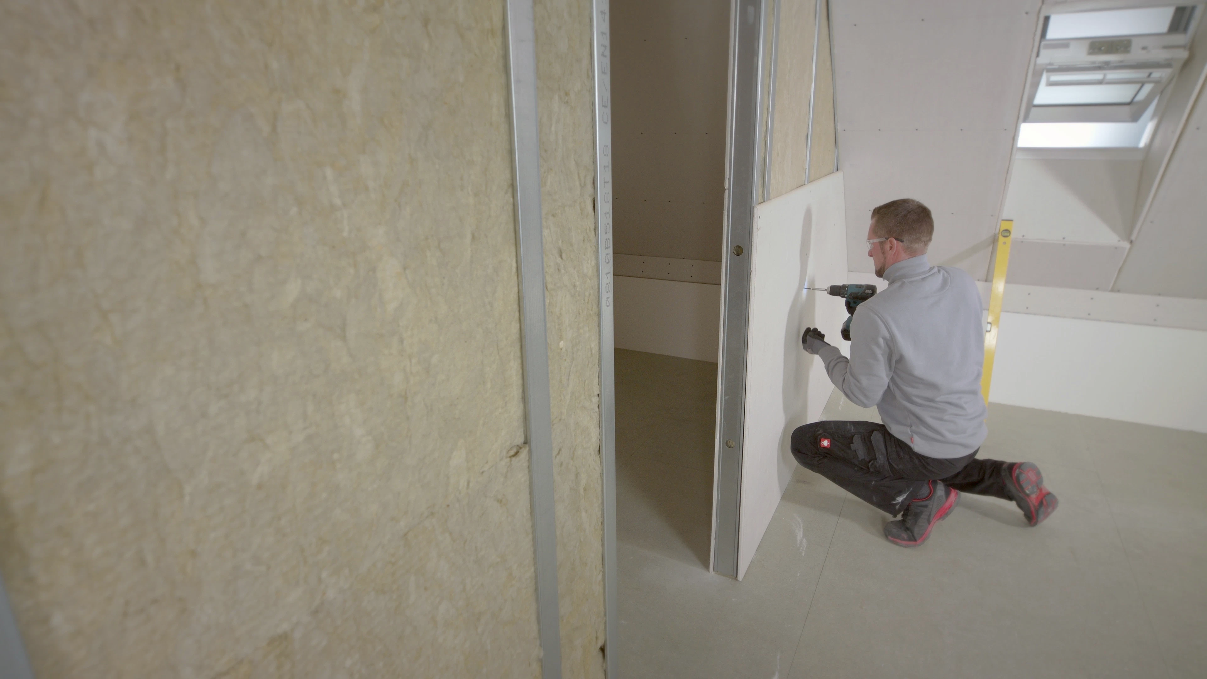 partition wall, inner wall, installation, trennwand, innenausbau, sonorock, germany