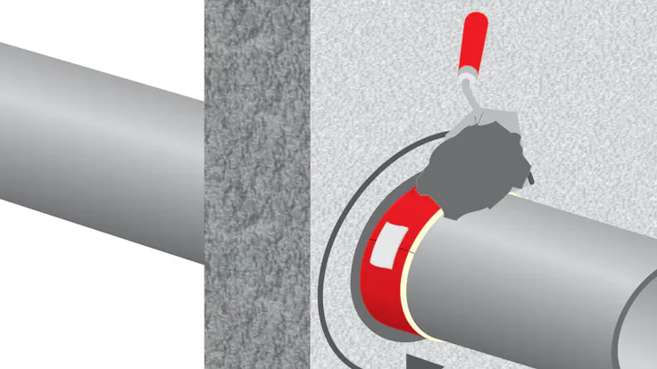 illustration, hvac, conlit brandschutzmanschette, germany, steps
