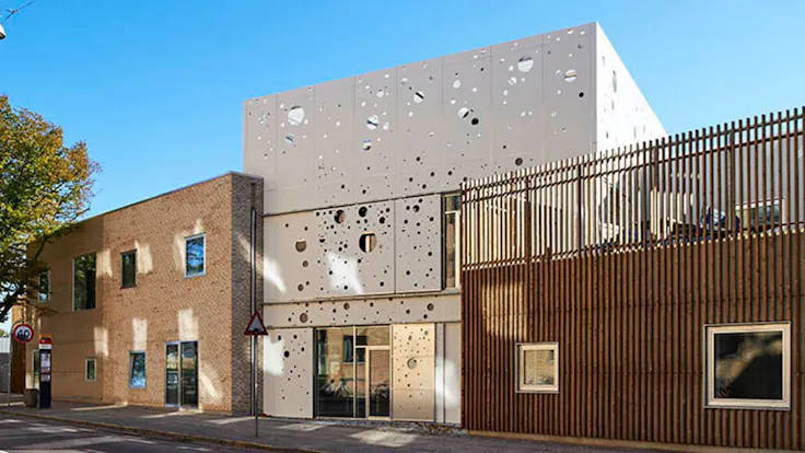 Reference case, Denmark, Copenhagen, REDAir FLEX, REDAit LINK, children city, facade