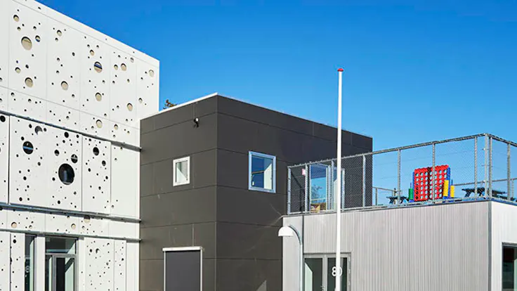 Reference case, Denmark, Copenhagen, REDAir FLEX, REDAit LINK, children city, facade