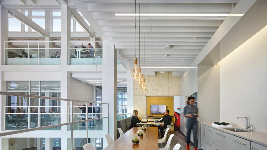 office with acoustic Baffles
