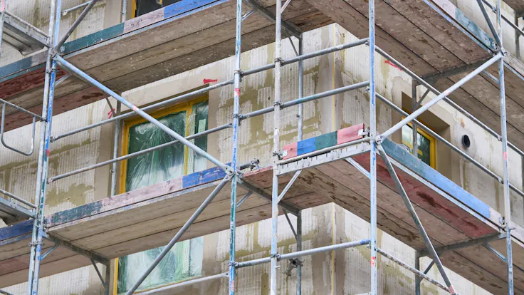 new residential and commercial buildings, facade, facade insulation, etics, coverrock X-2, neubau wohn- und geschäftshäuser, fassade, fassadendämmung, wärmedämmverbundsystem, germany, bernauer straße, reference case DE, FB-Job 2338