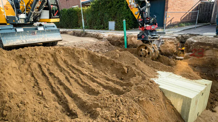 case study, water storage, rainwater sewer, absorption, lapinus