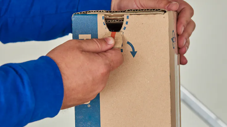 Rockfon Grid Box with tear away open