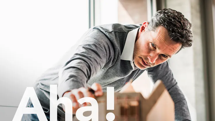 Brand Campaign, Brand Refresh, Onomatopee, Sound Words, Aha, People, Person, Man, Architect, Model, Office