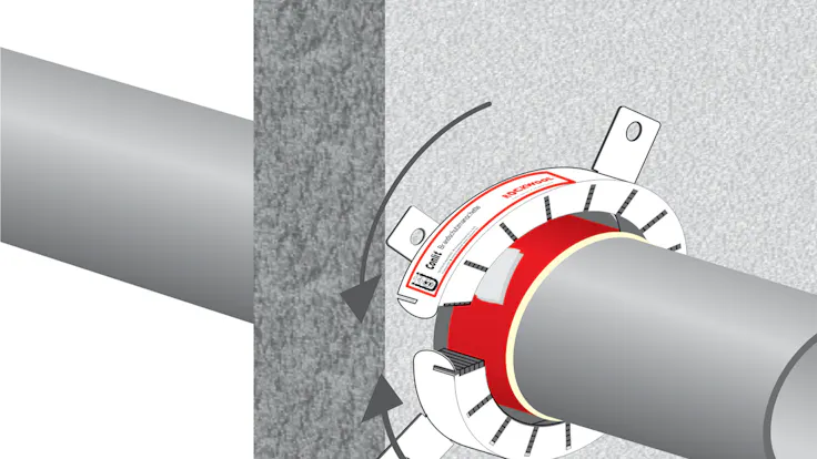 illustration, hvac, conlit brandschutzmanschette, germany, steps