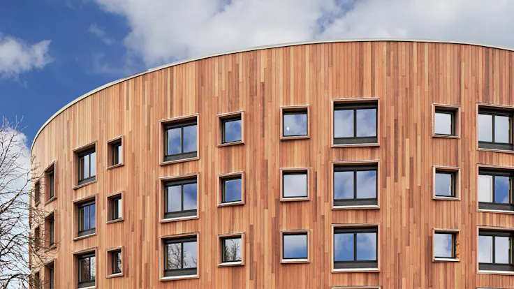 Reference case, Sweden, Linköping, Valla Berså, KL-trä, massive wood, REDAir FLEX, apartments
