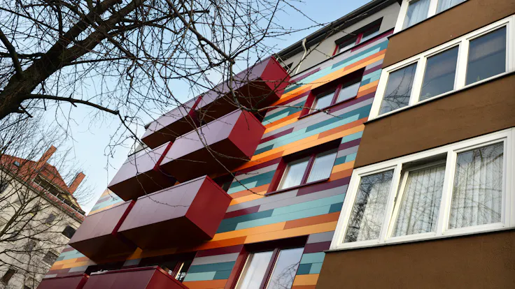 Renovation of a Multi Family Housing in Hannover, Germany with Rockpanel Colours exterior cladding