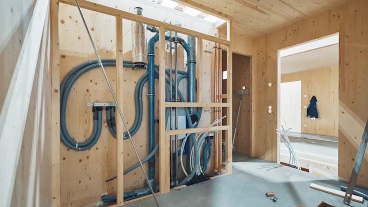 reference, referenz, holzmodulbau, wooden modular construction, neubau, new building, brandschutz, firesafety, fireproof, conlit, rw 800, HVAC insulation, rohrdämmung, pipe insulation, serial construction, serielles bauen, germany, presse, press