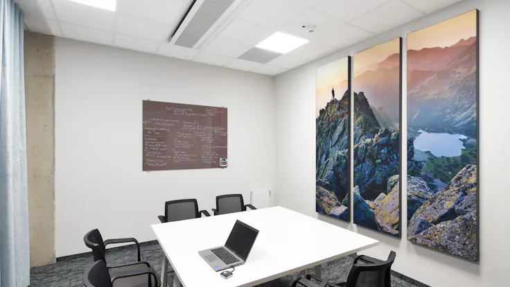 Meeting Room in Rockwool Global Business Service Center Poznan in Poznań Poland with Rockfon Canva