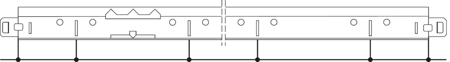 Position of slots and suspension holes