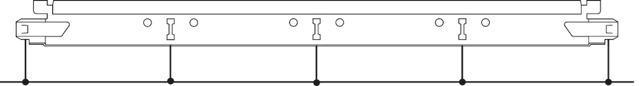 Position of slots and suspension holes