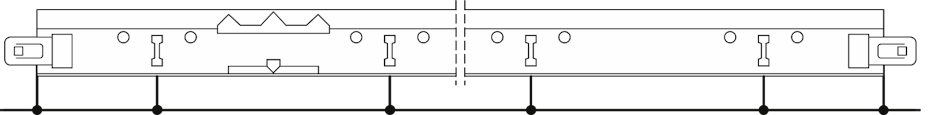 Position of slots and suspension holes