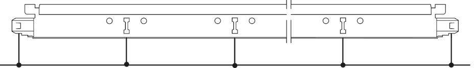 Position of slots and suspension holes