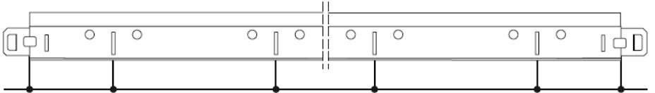 Position of slots and suspension holes