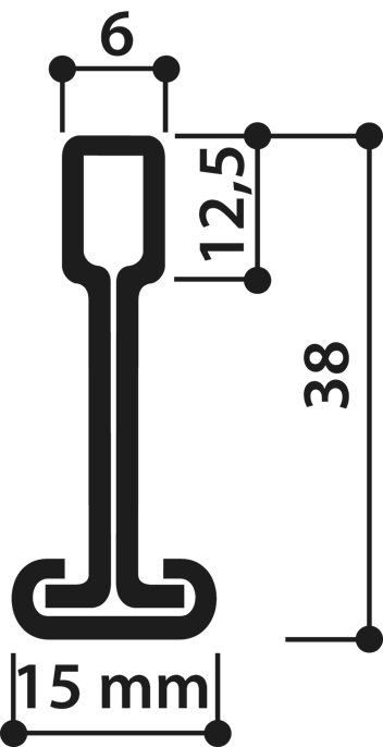 Section Drawing - 60055 - Chicago Metallic T15 4070 - FEA-EN