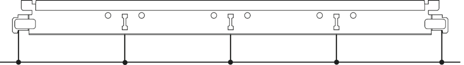 Position of slots and suspension holes