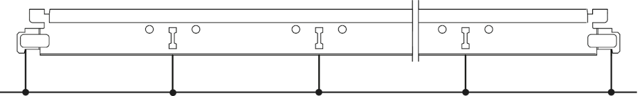 Position of slots and suspension holes