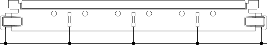 Position des lumières et trous de suspension