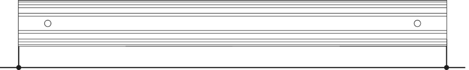 Position of slots and suspension holes