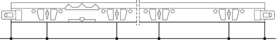 Position of slots and suspension holes