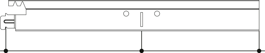 Position of slots and suspension holes
