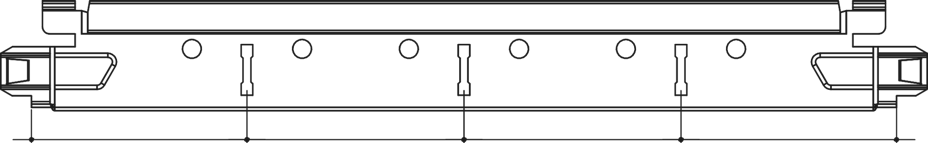 Position des lumières et trous de suspension